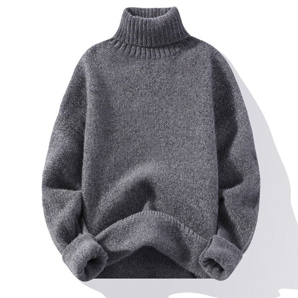Autumn And Winter Thickened Mink-like Wool Korean Style Trendy Solid Color Casual Turtleneck Knitwear Sweater - Image 7