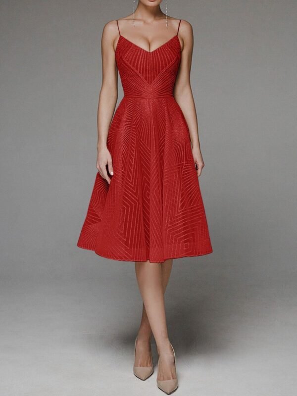 Women's Summer Sling Embroidered Sleeveless Dress - Image 4