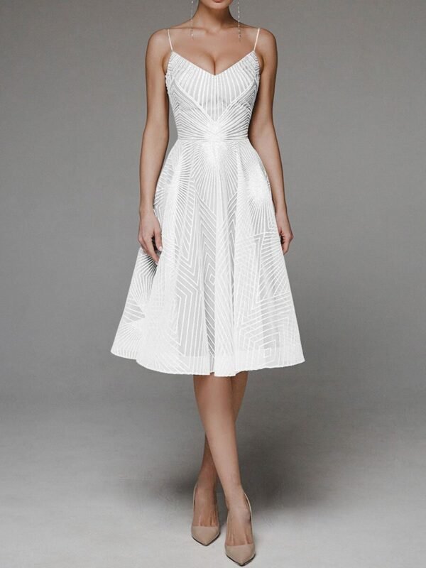 Women's Summer Sling Embroidered Sleeveless Dress - Image 2