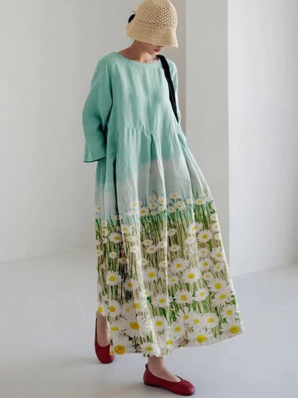 3D Cotton Imitation Craft Casual And Fashionable Women's Dress - Image 6