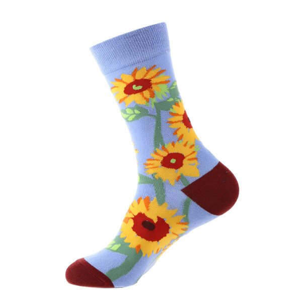Autumn And Winter Flower Mid-calf Female Cotton Socks - Image 5