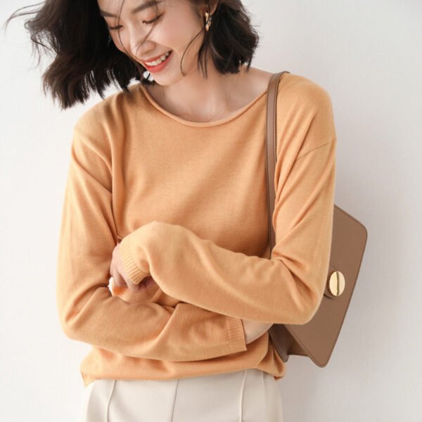 Autumn And Winter New Short Sweater Women Low Round Neck - Image 5
