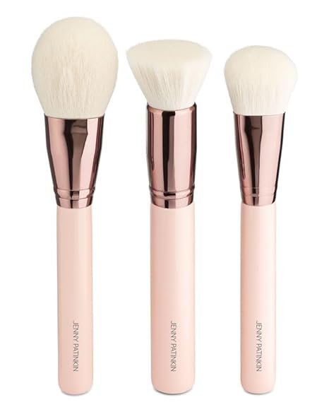 Complexion Perfection Makeup Brushes 3(Pcs) Powder, Bronzer/Buff, and Foundation for Flawless Application