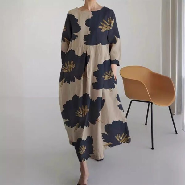 3D Cotton Imitation Craft Casual And Fashionable Women's Dress - Image 3