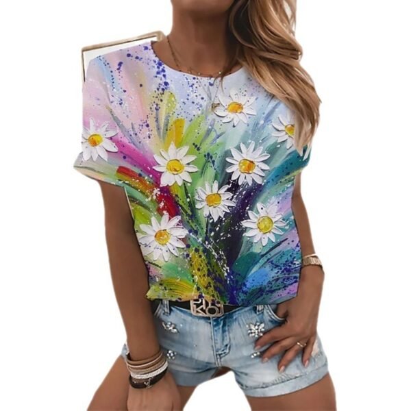 3D Sunflower Women's Flower Print - Image 7
