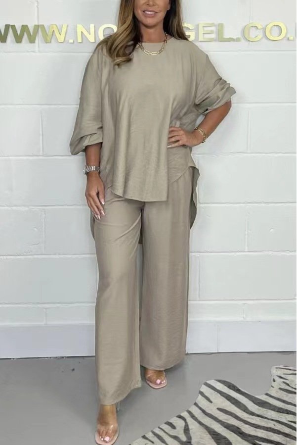 Acetate Satin Long Wide-leg Pants Dovetail Suit - Image 7