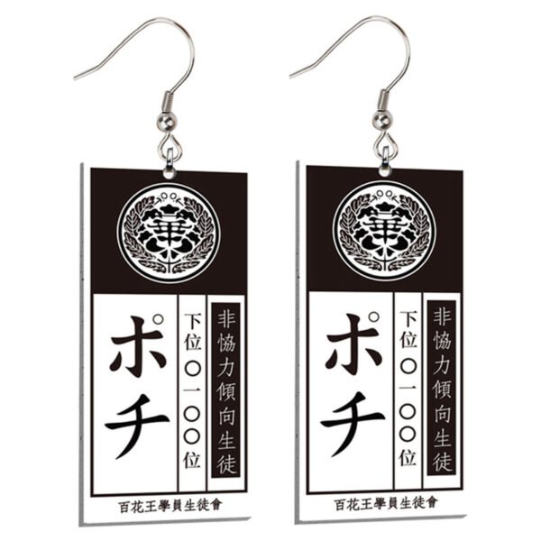 Anime Kakegurui Jabami Yumeko Saotome Meari Suzui Ryota Acrylic Card Drop Earrings - Image 6