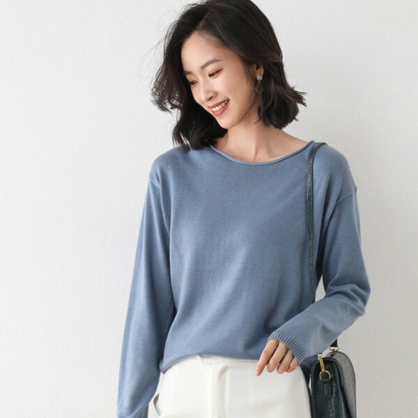 Autumn And Winter New Short Sweater Women Low Round Neck - Image 7