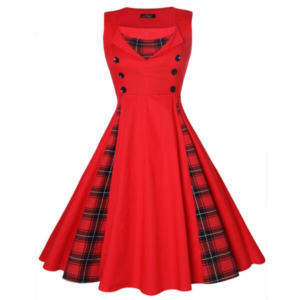Women's Waist-tight Large Swing Hepburn Style Elegant Retro Dress - Image 10
