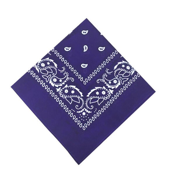 55cm Cotton Cashew Flower Square Scarf Printed Bandanna - Image 7