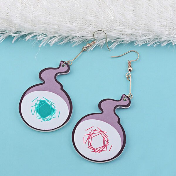 Anime Toilet-Bound Hanako-kun Earrings Yugi Amane Acrylic Fire Pendant Earrings - Image 7