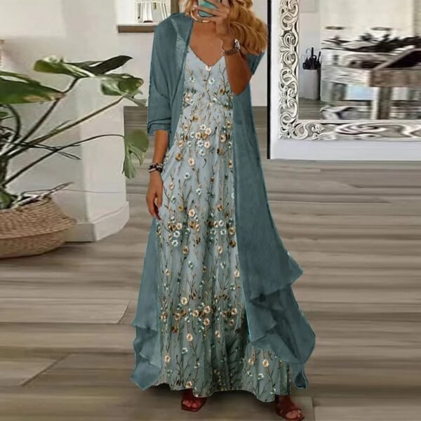 Women's Two-piece Digital Printing Sling Chiffon Jacket - Image 5