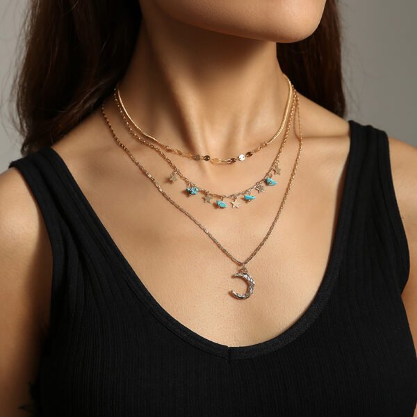 Turquoise Star Multi-layered Necklace - Image 6