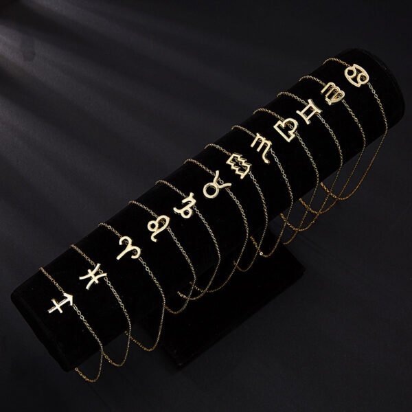 12 Constellation Zodiac Sign Necklaces Chokers For Women Girls - Image 3