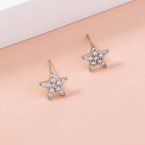 Tiny star-studded Zircon earrings accessories for women - Image 4