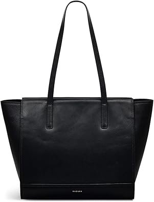 RADLEY London Drapers Road Women’s Large Leather Open Top Tote Bag, Black