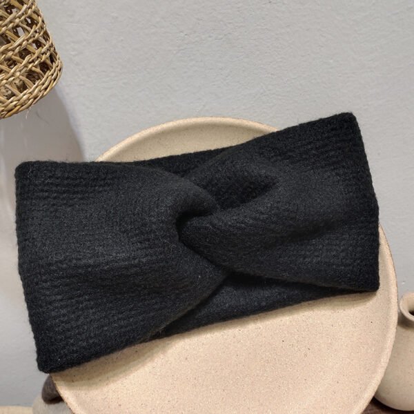 Autumn And Winter Wool French Cross Hairband - Image 7