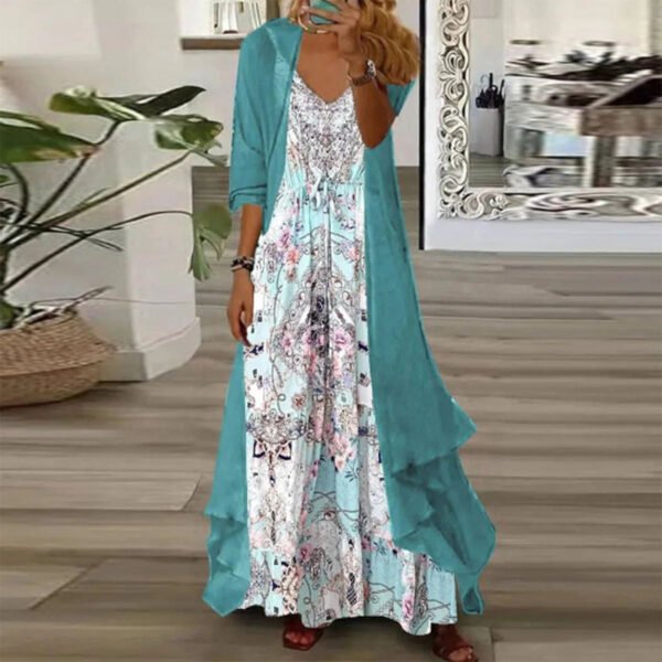 Women's Two-piece Digital Printing Sling Chiffon Jacket - Image 8