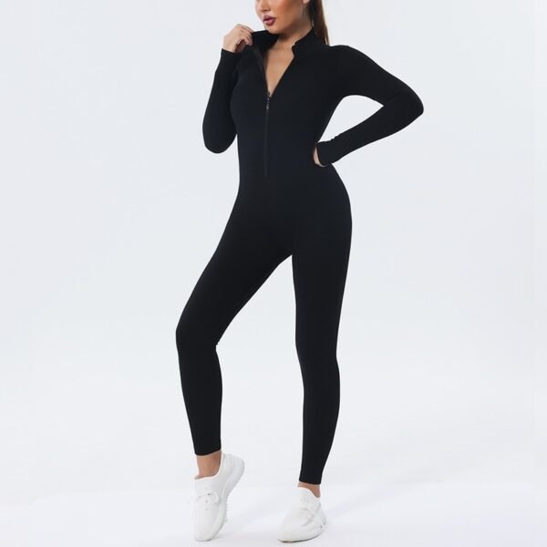 Zipper Thread Yoga Bodysuit Seamless Yoga Clothes - Image 4