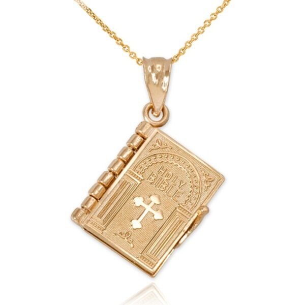 Religion Necklace Openable Holy Bible Book Pendant Necklaces Christian Judaism Catholicism Orthodox Jewelry - Image 5