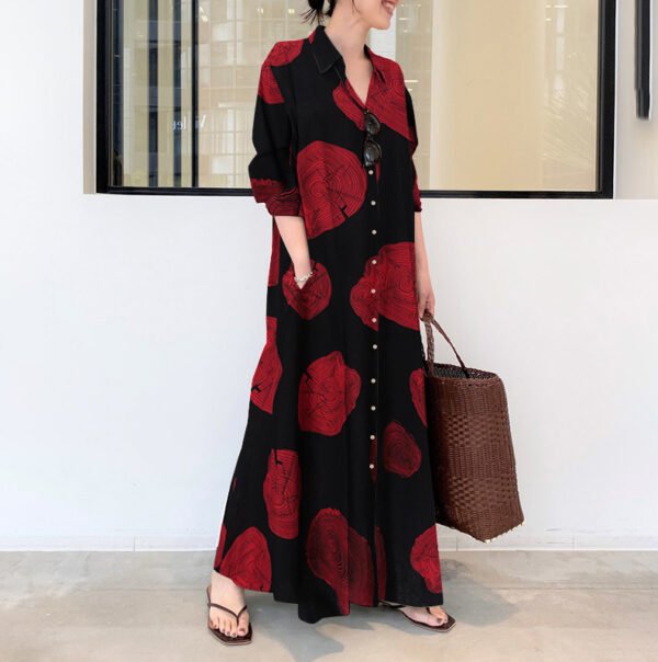 Loose Casual Long Shirt Dress - Image 3