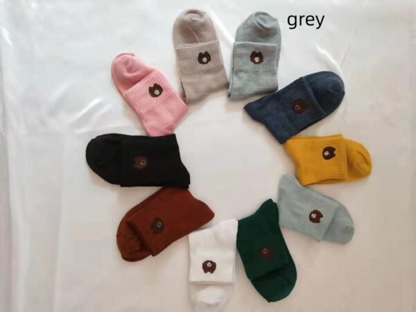 Bear Socks Women's Cute Mid-calf Length Cotton Socks - Image 8
