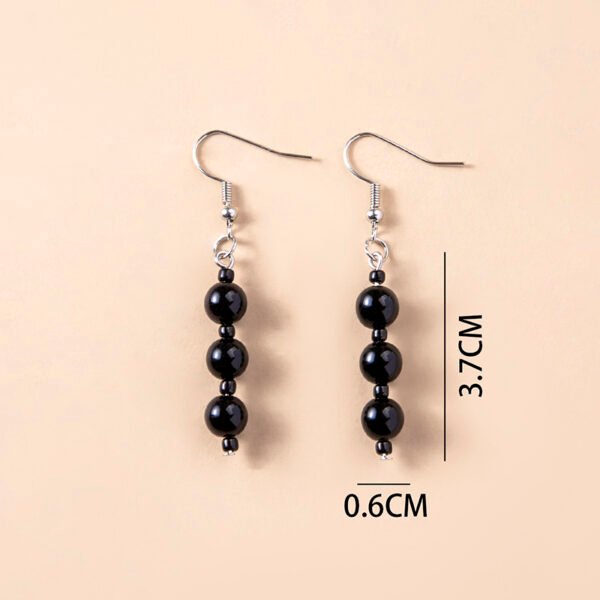 Anime Tokyo Revengers Imaushi Wakasa Earrings Vintage Black Beads Pendant Dangle Earrings - Image 6