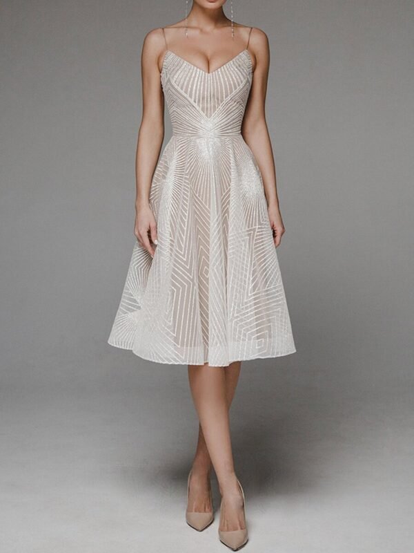 Women's Summer Sling Embroidered Sleeveless Dress - Image 9