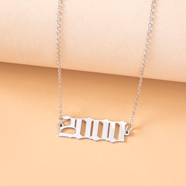 Year Number Necklaces For Women Birthday Date Gifts