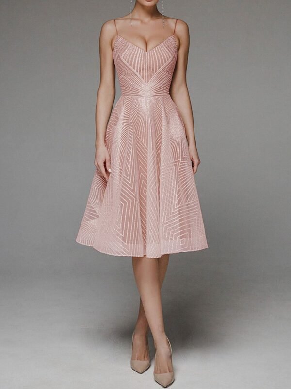 Women's Summer Sling Embroidered Sleeveless Dress - Image 3