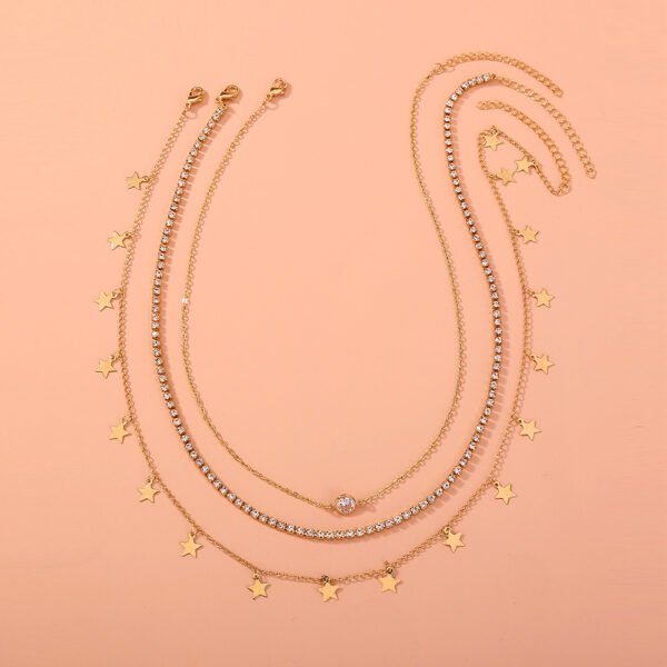 Star Zircon multi-layer necklace - Image 4