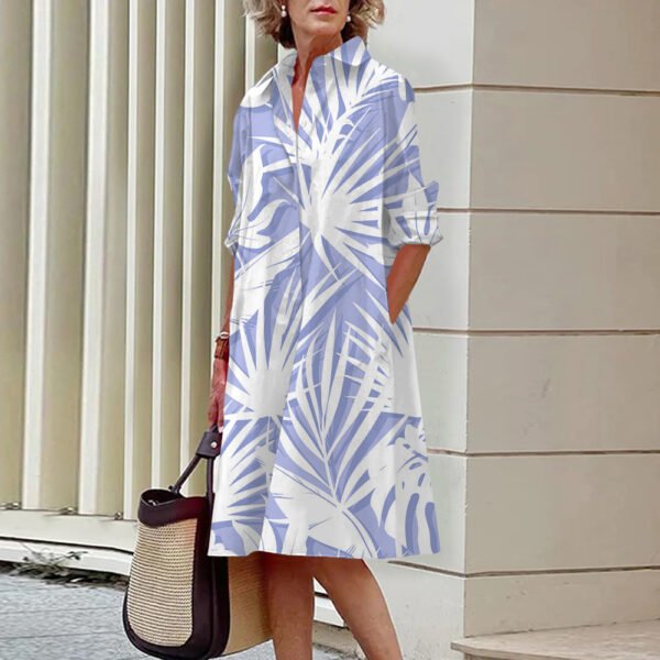 3D Digital Printing Casual Loose Women's Shirt Dress - Image 6
