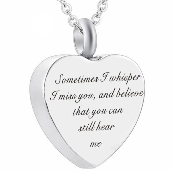 Bible Verse Stainless Steel Heart Perfume Box Necklace - Image 6