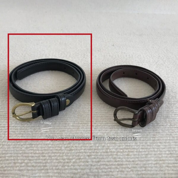 All-match Black Basic Style Small Belt Men - Image 7