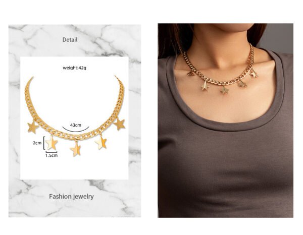 A Single-layered Exaggerated Star Necklace - Image 3