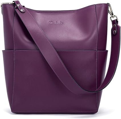 BOSTANTEN Women's Leather Designer Handbags Tote Purses Shoulder Bucket Bags