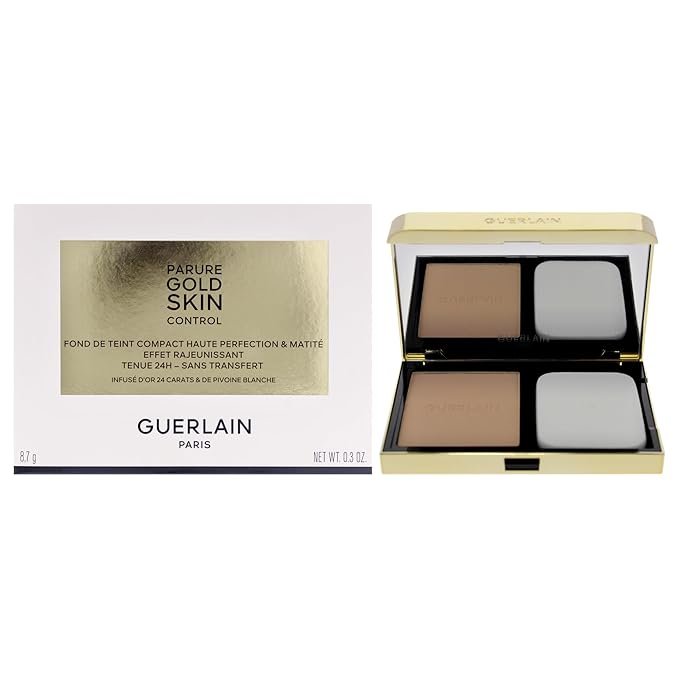 Parure Gold Skin Control Matte Compact Foundation - 1N Very Light Skin with Neutral Beige Undertones by Guerlain for Women - 0.3 oz Foundation