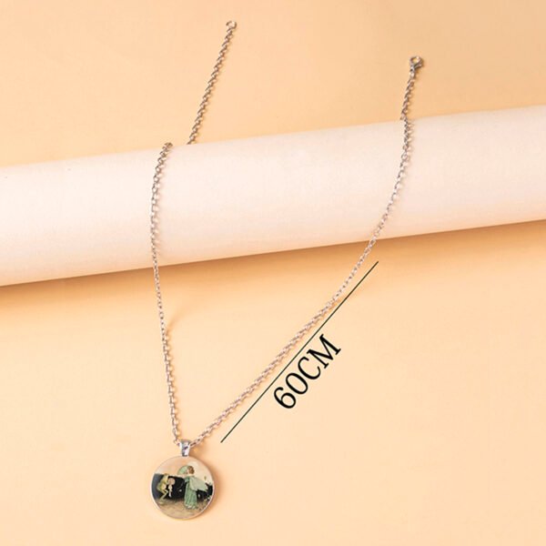 Vintage Cartoon Frog Angel Fairy Princess Glass Dome Necklace - Image 7