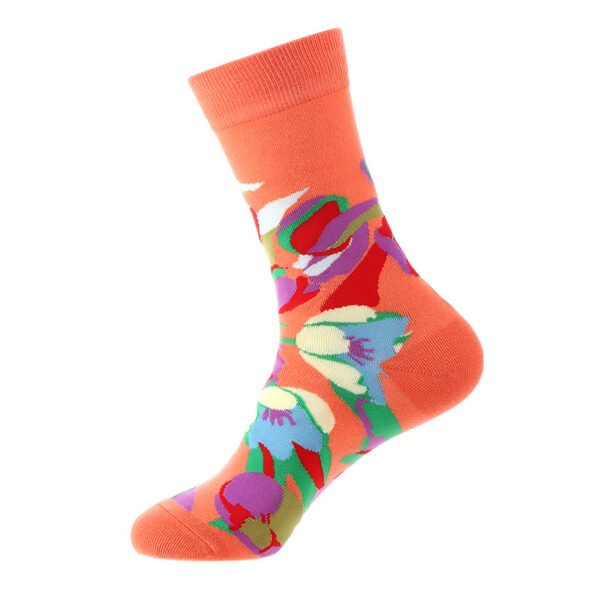 Autumn And Winter Flower Mid-calf Female Cotton Socks - Image 6