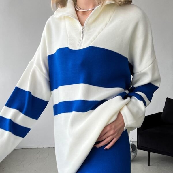 Zip Top Loose Pants Casual Two-piece Suit - Image 3