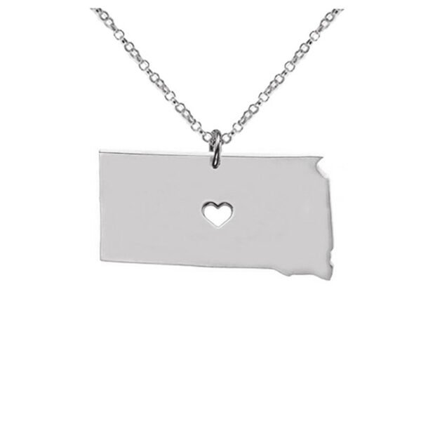 United States South Dakota State Map Stainless Steel Necklace - Image 4