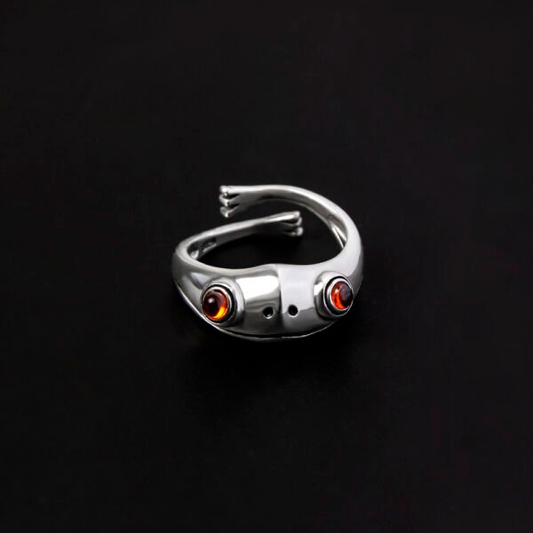 Hip Hop Frog Ring Animal Open Rings For Women Men Jewelry Xmas Gift - Image 3