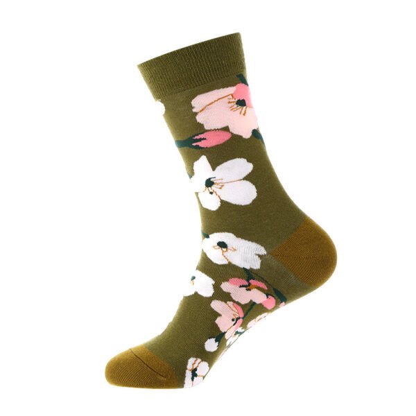 Autumn And Winter Flower Mid-calf Female Cotton Socks - Image 9