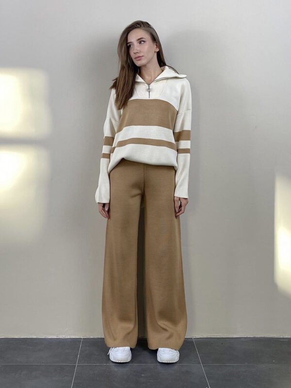 Zip Top Loose Pants Casual Two-piece Suit - Image 5