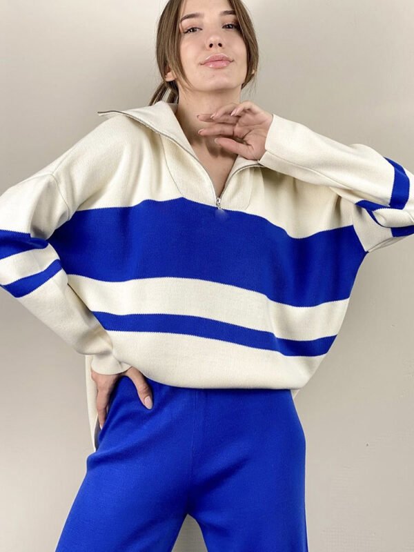 Zip Top Loose Pants Casual Two-piece Suit - Image 10
