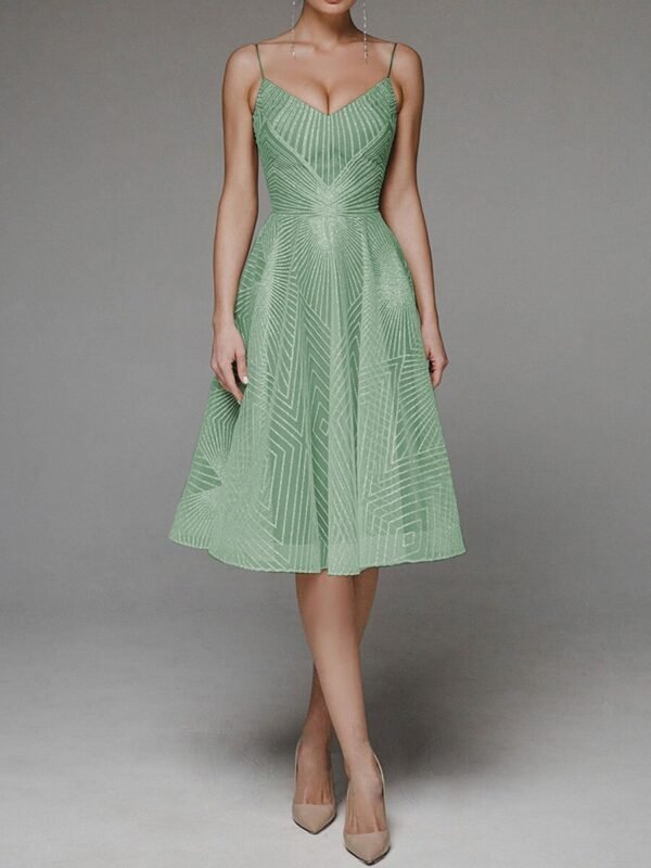 Women's Summer Sling Embroidered Sleeveless Dress - Image 6