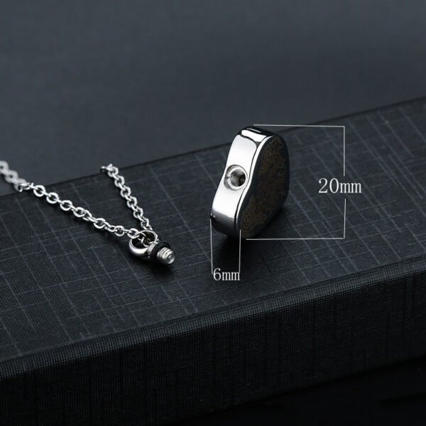 Bible Verse Stainless Steel Heart Perfume Box Necklace - Image 3
