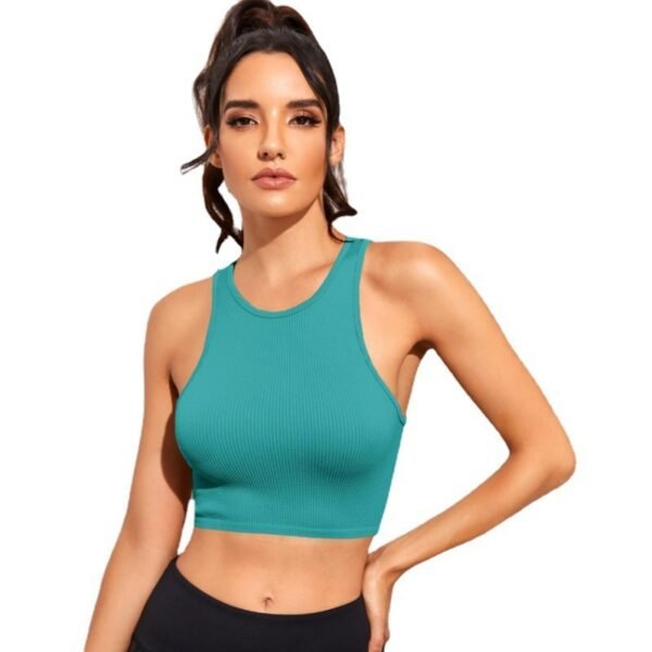 Yoga Clothes Sleeveless Sports Vest Women's Loose Breathable Top Without Chest Pad - Image 2