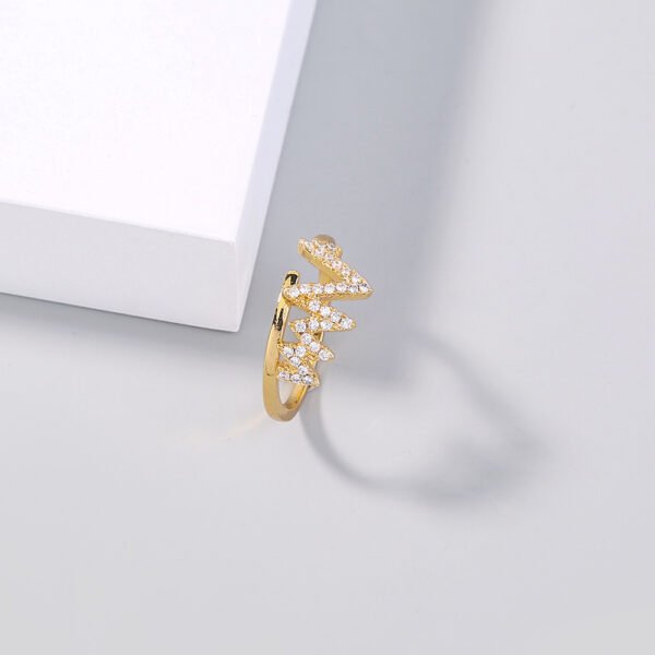 Trend Line Bright Zircon adjustable ring - Image 5