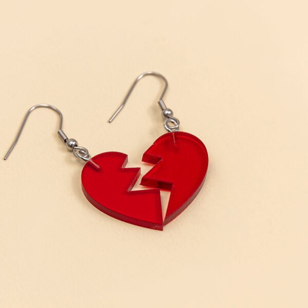 Anime JOJOS Bizarre Adventure Crusaders Kakyoin Noriak Earrings Red Broken Heart Earrings - Image 5